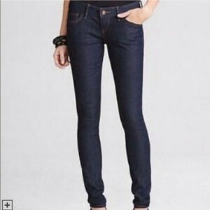 Express 4 S Zelda Jean Legging Slim Fit Ultra Low Rise Dark Rinse Wash Jeans